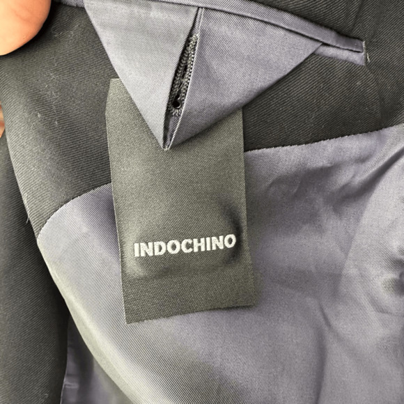 Indochino Mens Wool Newbury Sport Coat Blazer 44 Regular Black Two Buttons - Picture 11 of 14